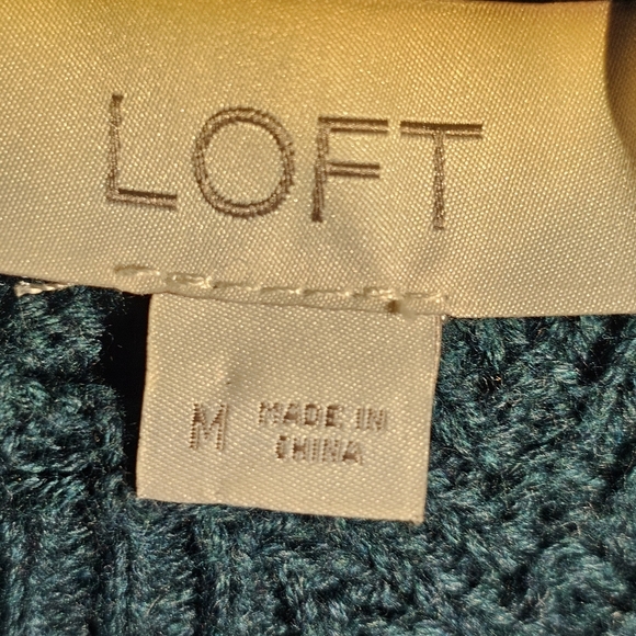 Loft Long Sleeve Sweater Hunter Green Medium - Picture 6 of 7